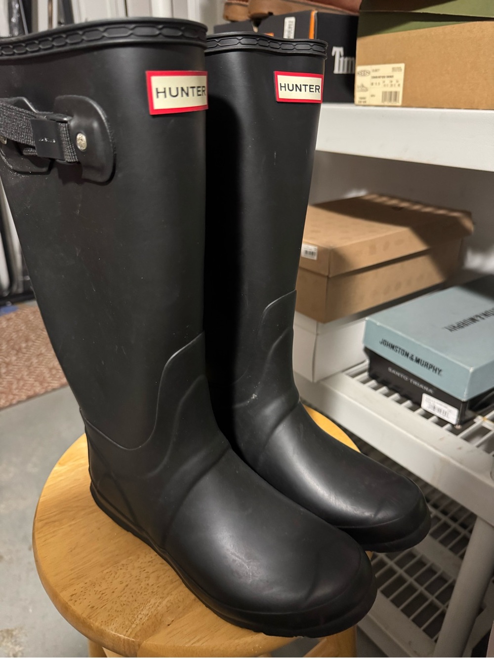 Hunter Black Women's Short Rain Boots